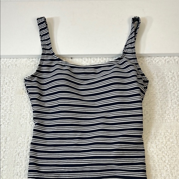 Tops - Baltex Striped Black and White Striped‎ Tankini  Top Size 10